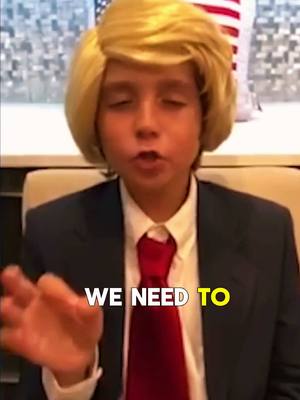 A post by @chihuahuainvestor on TikTok caption: Kids dressing as Donal Trump @Team Trump @Make America Great Again  #americafirst #MAGA #trump2025 #joebiden #biden #donaltrump2025 