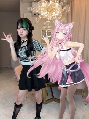 A post by @yuraneko_ on TikTok caption: @博衣こより🧪ホロライブ さんとお揃いヘアで#デコレート を踊りました🧪💗 #vtuber #ホロライブ #博衣こより #踊ってみた 