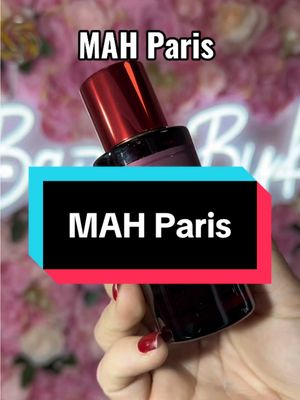 A post by @bazarbyk on TikTok caption: Venez découvrir les fragrances MAH Paris, des parfums de luxe à petit prix.  Bénéficiez d’une réduction avec le code promo HIVER10 ❄️ #parfumdubai #parfumtiktok #mahparis 