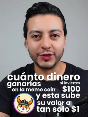 A post by @andresvicesa on TikTok caption: ¿Qué pasaría si inviertes $100 usd en Floki y alcanza $1 dólar? Con $100 usd recibirás 750,000 criptomonedas Floki, por lo que si sube a un centavo, tu inversión valdría $7,500 usd, y posteriormente a $750,000 usd si alcanza a llegar a un dólar. Aunque a todos les gustaría tener esta cantidad de dinero, realmente es poco probable que suceda, ya que Floki tiene un suministro de 9 trillones de monedas.  📢 Cuando se trata de memecoins, siempre entiende su suministro y tokenomics. #AndresVicesa #Vicesa #Cripto #Criptomonedas #Floki