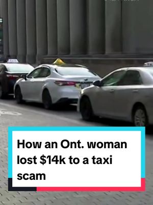 A post by @ctvnewstoronto on TikTok caption: An Ontario woman thought she was helping someone pay for their taxi ride, but instead she was scammed out of $14,000. It happened in a parking lot in early August, Maria Padagdag, of Woodbridge, told CTV News Toronto. #ctvnews #ctvnewstoronto #toronto #foryou #fyp #newstiktok #torontotiktok #taxiscam #patforan #consumeralert 