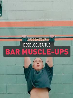 A post by @grit.programming on TikTok caption: 4 movimientos para conseguir tu bar muscle-up #crossfit #gymnast 