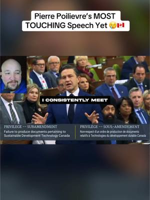 A post by @buzz.shock on TikTok caption: Pierre Poilievre’s MOST TOUCHING Speech Yet #pierrepoilievre #justintrudeau #canada🇨🇦 