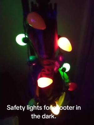 A post by @monkeybusinessagain on TikTok caption: #scooter #nightride #xmas #santa #2024 #rudolph #lgbtq🏳️‍🌈 #friendly  #colors #free 