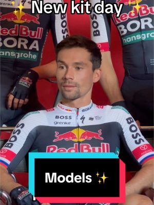 A post by @redbullborahansgrohe on TikTok caption: Who works the camera the best? ✨ #cycling #ciclismo #cyclisme #sportsontiktok #newkit @Specialized Bicycles 