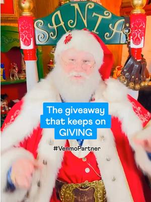 A post by @venmo on TikTok caption: A new giveaway is coming to town! 🎅 Santa’s got $10,000 to give away on Venmo. To enter, just drop your Venmo handle in the comments with your holiday wish. Don’t sleep on this—the contest ends tonight, 12/18/24, at midnight EST! See venmo.me/santagiveaway for official rules