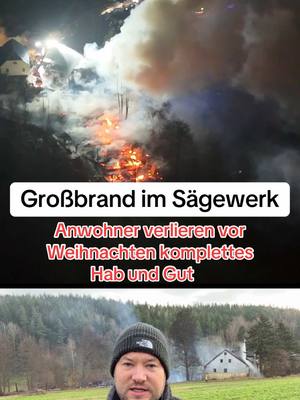 A post by @news5.de on TikTok caption: #Großbrand in #Sägewerk! Gegen zwei Uhr wurde Großalarm für die Feuerwehren im Landkreis Wunsiedel ausgelöst. Bereits auf Anfahrt war das Feuer in dem Sägewerk bei #Schneckenmühle (Lkr.#Wunsiedel) zu sehen. Ein Feuerinferno das die Feuerwehr in Atem hält. Schnell war klar, es ist fast nichts mehr zu halten. Auch das Wohnhaus wurde von dem Feuer unbewohnbar. Rund 230 Einsatzkräfte und eine Drehleiter kämpften gegen die Flammen. Die Löschmaßnahmen des Großbrandes gestalteten sich schwierig, da das Brandobjekt schwer zugänglich war. Die Feuerwehr arbeitete mit sieben Schlauchleitungen und mehreren Pumpen um das Wasser zur Einsatzstelle zu bekommen. in den Hallen waren Holz, Arbeitsmaterialien und Maschinen gelagert. Eine harte und beschwerliche Nacht für die ehrenamtlichen Einsatzkräfte. So ein Feuer ist nicht mit der Meldung "Feuer aus" abgeschlossen. Nachlösch- und Aufräumarbeiten stehen noch an und diese dauern bis in den Vormittag hinein, so Kreisbrandrat Wieland Schletz. Die Polizei geht aktuell von rund 750.000 Euro Schaden aus. Der Kriminaldauerdienst ist vor Ort und hat noch in der Nacht die Ermittlungen aufgenommen.