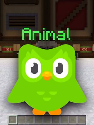 A post by @misterbuildy on TikTok caption: Animal (part 20) @Duolingo #minecraftmemes #buildbattle 