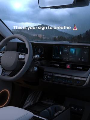 A post by @hyundaibelgium on TikTok caption: Press play, relax and let the sound take you there 🌧️🎧