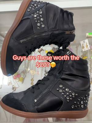 A post by @nataleeholmes on TikTok caption: Let me m know cause i bought them😍 #2014 #sneakerwedges #isabelmarant #studded 