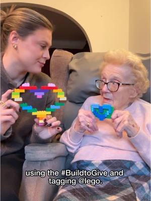 A post by @jessandnorma on TikTok caption: We can’t wait to see your LEGO hearts ❤️ Don't forget to use the hashtag #BuildToGive and tag @LEGO 🥹🎄 #Advertisement​ 