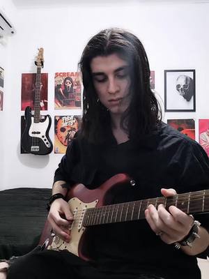 A post by @gabirubernardo on TikTok caption: Hearts burst into fire #guitarplayer #guitartok #rock #guitar #bulletformyvalentine 