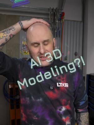 A post by @mandicrly on TikTok caption: Using AI to take a 2D Image & make a 3D Printable Model?! #3dprinting #3dmodeling #3dprinter #maker #ai