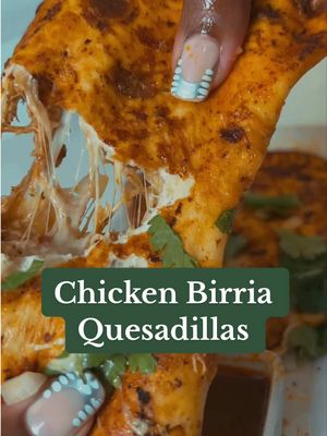 A post by @cookingwcookie on TikTok caption: Lets make Chicken Birria Quesadillas! #birria #quesadilla #quesabirria #dinnerrecipe #DinnerIdeas #dinnerinspo #foodtiktok #foodietok #foodiesoftiktok 