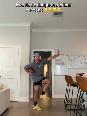 A post by @calegoes on TikTok caption: Yall lucky I didnt go d1 my touchdown dance would go crazy 🤣 @JLab #touchdownwithtravis 