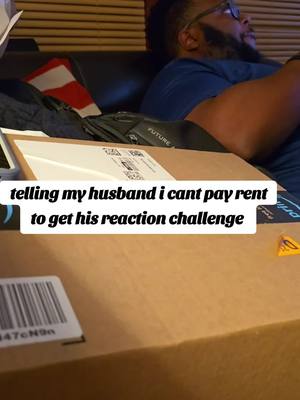 A post by @ladyhero on TikTok caption: telling my husband I cant pay rent challenge.......#cantpayrentchallege #husbandreaction #wifelife #tiktokprank #viralchallege 