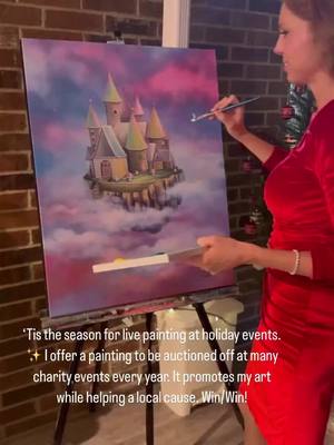 A post by @artbyandreaehrhardt on TikTok caption: 🎄 I highly encourage any artist to use this promotion tactic to help gain exposure! I share about it in detail within my Artist Academy membership