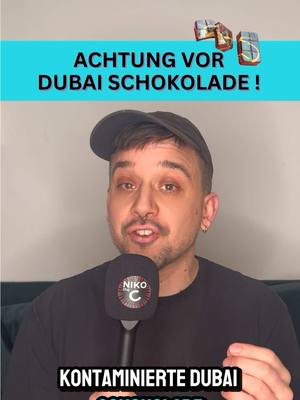 A post by @nikothec on TikTok caption: Teilen! Es besteht Gefahr für die Gesundheit! #dubai #schokolade #dubaichocolate #GenerationTiktok #nikothec #nikoultras #tiktoknews  die Lebensmittelaufsicht waren vor Dubai Schokolade aus dem Ausland, vor allem aus der Türkei, aber auch aus anderen Ländern. Viele Proben waren verschmutzt oder enthielten minderwertige  Inhalte.