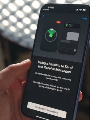 A post by @apple on TikTok caption: Stay connected, even when you’re off the grid 🛰📱 @𝔀𝓲𝓵𝓵 breaks down Messages via Satellite on iPhone. Here’s how it works ⬇️ Open Messages. Tap ‘Satellite’ when not in cellular range. Point your iPhone to the sky to connect. Now you can send messages no matter where you are. Created by @will.mov. Shared by Apple.  Music: "Spark feat. yuné pinku (Instrumental)" by @Cecilebelieve  #AppleMagic #iPhone #iOS18 #MessagesViaSatellite