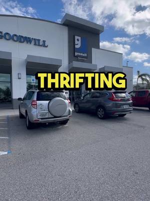 A post by @americanarbitrage on TikTok caption: This is what a day at the thrift store really looks like #thriftstore #thriftstorefinds 