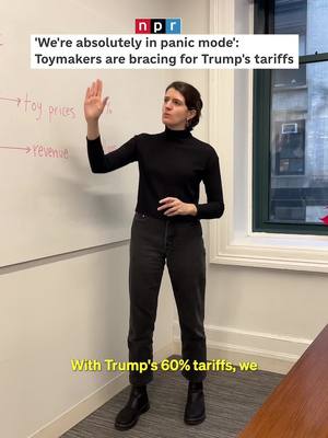 A post by @morningbrew on TikTok caption: Santa's Workshop preps for Trump's tariffs