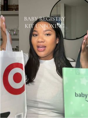 A post by @sheenaabrooks on TikTok caption: baby registry welcome kit from @Amazon and @target 🕊️               ⠀⠀⠀⠀⠀ @Millie Moon Luxury Diapers @Dr. Brown's @Baby Brezza @Liquid I.V. @Shop Frida Mom + Baby  #babyregistry#babywelcomekit#unboxing#pregnantlife#fyp#MomsofTikTok 