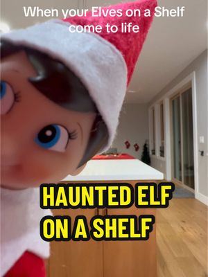 A post by @robbyandpenny on TikTok caption: My Elves On A Shelf get really ACTIVE at night!