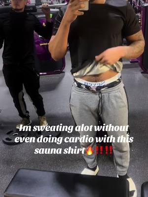 A post by @sunshinee1_3 on TikTok caption: #burnfat #sweaty #saunashirt 