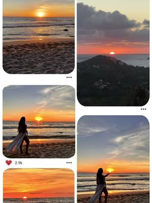 A post by @infantegaby25 on TikTok caption: #lightwavetoearth #sol🖤✨💖#atardecer🌅 #playitaparami🏝⛱🏝 