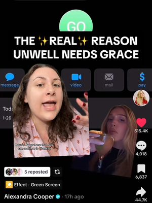 A post by @sarahaliceliddy on TikTok caption: ik @unwell signed @O'MALLEY today, and i felt like this was an important prespective to share about how @Alexandra Cooper can expand unwell in the future #unwellnetwork #unwell #graceomalley #callherdaddy #podcastnews 