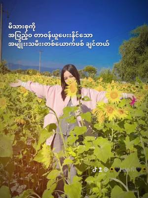 A post by @hanni99802 on TikTok caption: အသက်ရွယ်ရလာတော့🖤🌻#honey🌻 #sunflowers #fypシ゚viral #fyp #tiktokmanmar🇲🇲 