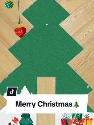 A post by @spcvinyl on TikTok caption: 🎄✨ Merry Floorsmas! ✨🎄 🎥: "Shiny floors, cozy vibes, and Christmas cheer! 🎁" 📢: "Wishing you a sparkling holiday season from all of us at DECNO! ❤️" #merrychristmas #HolidayVibes #DECNO 