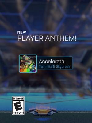 A post by @rocketleague on TikTok caption: Accelerate to victory with a little help from @teminitemusic and @skybreakedm 🏎️💨 Score this Player Anthem now!