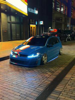 A post by @mk7dev on TikTok caption: One of these nights    #fyp #carsoftiktok #cartok #volkswagen #mk7gti #stance 