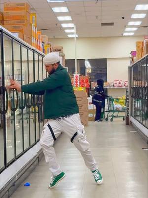 A post by @rampage_thedancer on TikTok caption: Moonwalked at the supermarket 👟🔥  #fyp 
