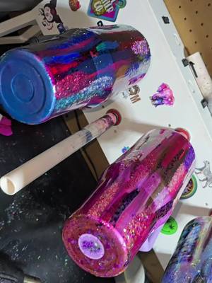 A post by @inspiredbyyoucreations on TikTok caption: Rach specials spinning ! 😍 All glitters, decal & paints from @CustomByEstee ✨️ code LEOPARD saves at checkout 🐆 #foryoupage #glitter #cbe #inspiredbyyoucreations #fyp 