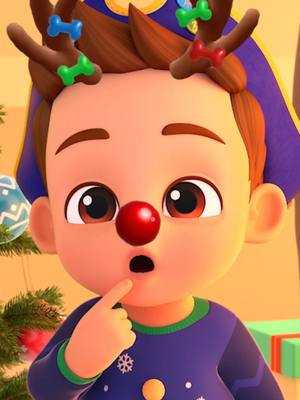 A post by @bebefinn_brody on TikTok caption: Ha ha! I'm Christmas Rudolph🫎  #christmas #filter #effect #Brody #Bebefinn #kidsoftiktok #nurseryrhyme #kidssongs #toddleractivities #niños #animation #pewpewpewbaby 