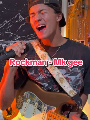 A post by @marcsings on TikTok caption: ROCKMAN by Mk gee. #mkgee #rockman #live #liveloop #looper #looppedal 