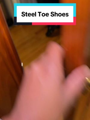 A post by @shsusu3162 on TikTok caption: I can’t believe he got a nail stuck in his foot😳🤯🔪 #steeltoe #sneakers #workshoes #shoes #kicks #bluecollar #bluecollarboys #tiktokmademebuyit 