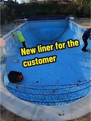 A post by @thep00lguy on TikTok caption: So many tiles falling off this pool so, the customer went for a nice new on-site liner #thep00lguy #hollayaboy #satisfying #oddlysatisfying 