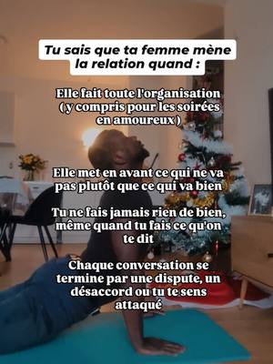 A post by @danykone on TikTok caption: 3 choses que vous pouvez faire pour inverser la situation si votre femme mène la relation (et qu’elle ne veut pas être dans ce rôle) : 1️⃣ Tenez parole dans tous les aspects de votre vie. Qu’il s’agisse de grandes ou petites choses, suivez vos engagements. Faites ce que vous dites que vous allez faire. Cela instaure la confiance et permet à votre femme de se détendre. 2️⃣ Soyez proactif dans la relation. La masculinité mène à la croissance, alors engagez-vous activement dans votre couple. Organisez des soirées en amoureux, prenez le temps de discuter. Valorisez consciemment votre femme, faites-lui des compliments sincères et montrez-lui que vous appréciez votre relation et sa solidité. 3️⃣ Soyez ferme et bienveillant dans l’établissement de vos limites. Si vous n’avez pas de limites, ouvrez la conversation pour en définir ensemble. Une relation est aussi solide que sa structure, alors établissez des limites pour donner le ton et veillez à les respecter. Conseil Bonus : Si vous ne comptez pas le faire, ne le dites pas. Votre femme en a assez des promesses non tenues. Passez à l’action, ne vous contentez pas de mots. --- Pour aller plus loin : Je t'offre mon guide de Communication  pour te donner les outils nécessaires afin de transformer rapidement cette dynamique ! Laissez un commentaire " Guide " ci-dessous, et je vous enverrai. #masculinité #féminité #RelationSaine #relationdecouple #communication #leadershipmasculin #intelligenceemotionnelle #confiance  #mariageheureux 