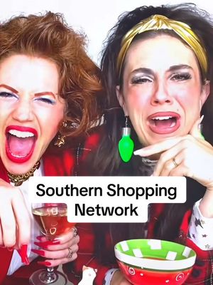 A post by @andimariere on TikTok caption: Who’s mamaw had the logo burned into their TV set? Rhonda and Carol @Elisabeth Donaldson Southern Shopping Network #qvc #southern 