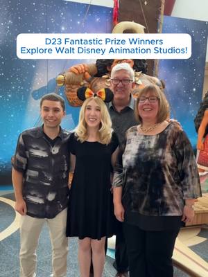 A post by @disneyd23 on TikTok caption: We journeyed to the heart of magic at The Walt @DisneyAnimation Studios for an exclusive tour with the lucky winners of D23’s Fantastic Prizes!