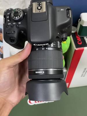 A post by @roeunkimmeng002 on TikTok caption: EOS 750D + kit 18-55mm 📷🇰🇷🇰🇭