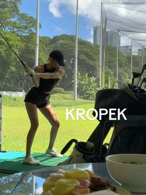 A post by @mmd on TikTok caption: Been a minute. Want some kropek? #golf #mmd #fyp #michelledee #apt