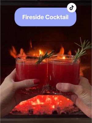 A post by @crowdedkitchen on TikTok caption: Fireside Cocktail for Day 22 of our Recipe Advent Calendar! 🎄🔥 This cocktail is smoky, sweet, slightly bitter, and perfect for sipping by the fireplace this winter!  It’s very similar to an Italian Greyhound cocktail, but we use blood orange juice instead of grapefruit and add in a rosemary simple syrup. We also smoke the cocktail glass with rosemary, so it’s the perfect wintery variation!  If you can’t find any blood oranges, try another type of orange (like cara cara) or even grapefruit.  If you would prefer a less smoky cocktail, just skip the smoking part!  Makes 1 cocktail: 1 ounce vodka 1 ½ ounce Campari or Aperol 3 ounces blood orange juice ½ ounce rosemary simple syrup (recipe below) 1 small sprig rosemary for smoking the glass Rosemary Simple Syrup: 1 cup water 1 cup sugar ¼ cup fresh rosemary sprigs Simple syrup: Add the water, sugar and rosemary to a small saucepan over medium heat. Bring it to a simmer for 3-5 minutes, stirring until the sugar is dissolved. Remove from heat and let steep for 30 minutes before straining out the rosemary. Let cool completely before using in this cocktail.  Cocktail: For best results, chill your cocktail glass for 15 minutes before smoking. Place a small sprig of rosemary on a heat-safe plate. Light the rosemary with a lighter, then place the glass over the rosemary to capture the smoke for 1 minute.  Fill glass with a few large ice cubes. Pour in the vodka, Campari, blood orange juice and rosemary simple syrup and stir to combine. Garnish with rosemary and enjoy! #cocktail #christmas 