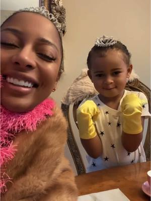 A post by @victoriamonet on TikTok caption: I was cordially invited for a winter morning spot of tea 🫖✨ the moments I live for with Hazel and Mommy Monét 🥹 #fyp #mommydaughter #familytime #teaparty 