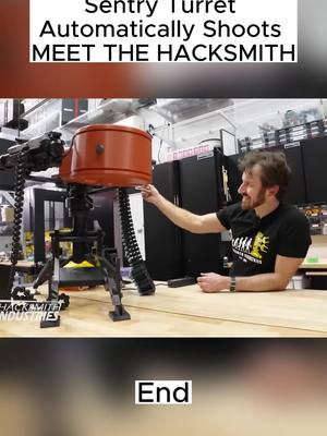 A post by @jungle.boiii on TikTok caption: Sentry Turret Automatically Shoots - MEET THE HACKSMITH