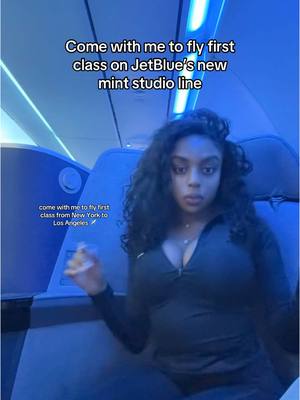 A post by @dariarosereal on TikTok caption: Feeling like JetBlue might have one of the best first class flight experiences in the game 🙆🏾‍♀️ #jetblue #travel 