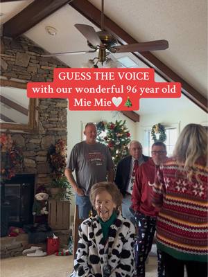 A post by @maddieegiless on TikTok caption: Guess the Voice Part 1🎄🎄 #guessthevoice #family #christmas 